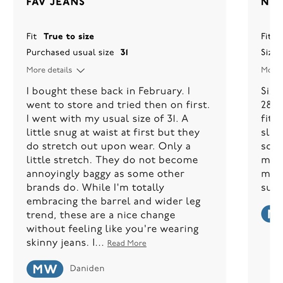 NWT Madewell Women's Dean East Straight Leg Jeans in Monessen Wash sz 31 - Picture 14 of 16